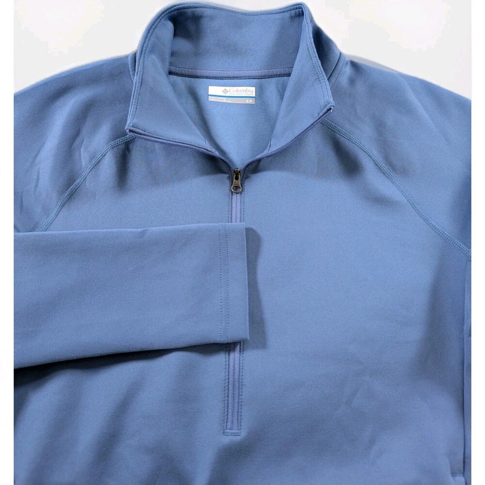 Columbia 1/4 Zip Pullover Women's Small Blue Long Sleeve Mock Neck Outdoors